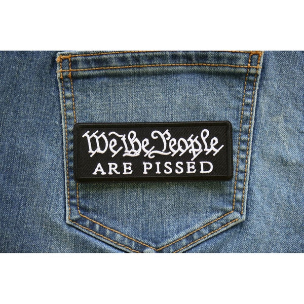 We The People Are Pissed Patch Blue Jeans